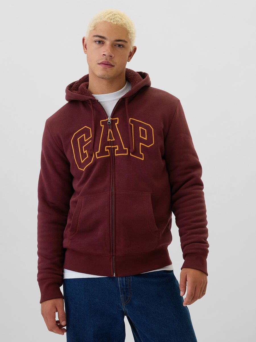 Felpa con cappuccio ricamo logo Uomo_0