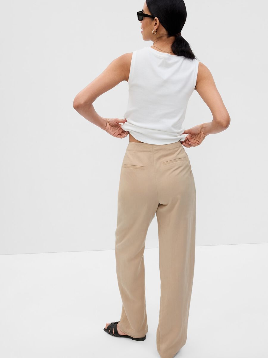 High-waist trousers with darts Woman_2