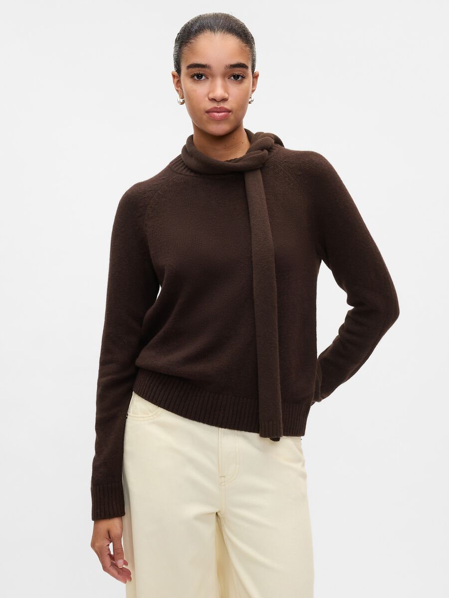 Pullover with round neck and raglan sleeves Woman_2