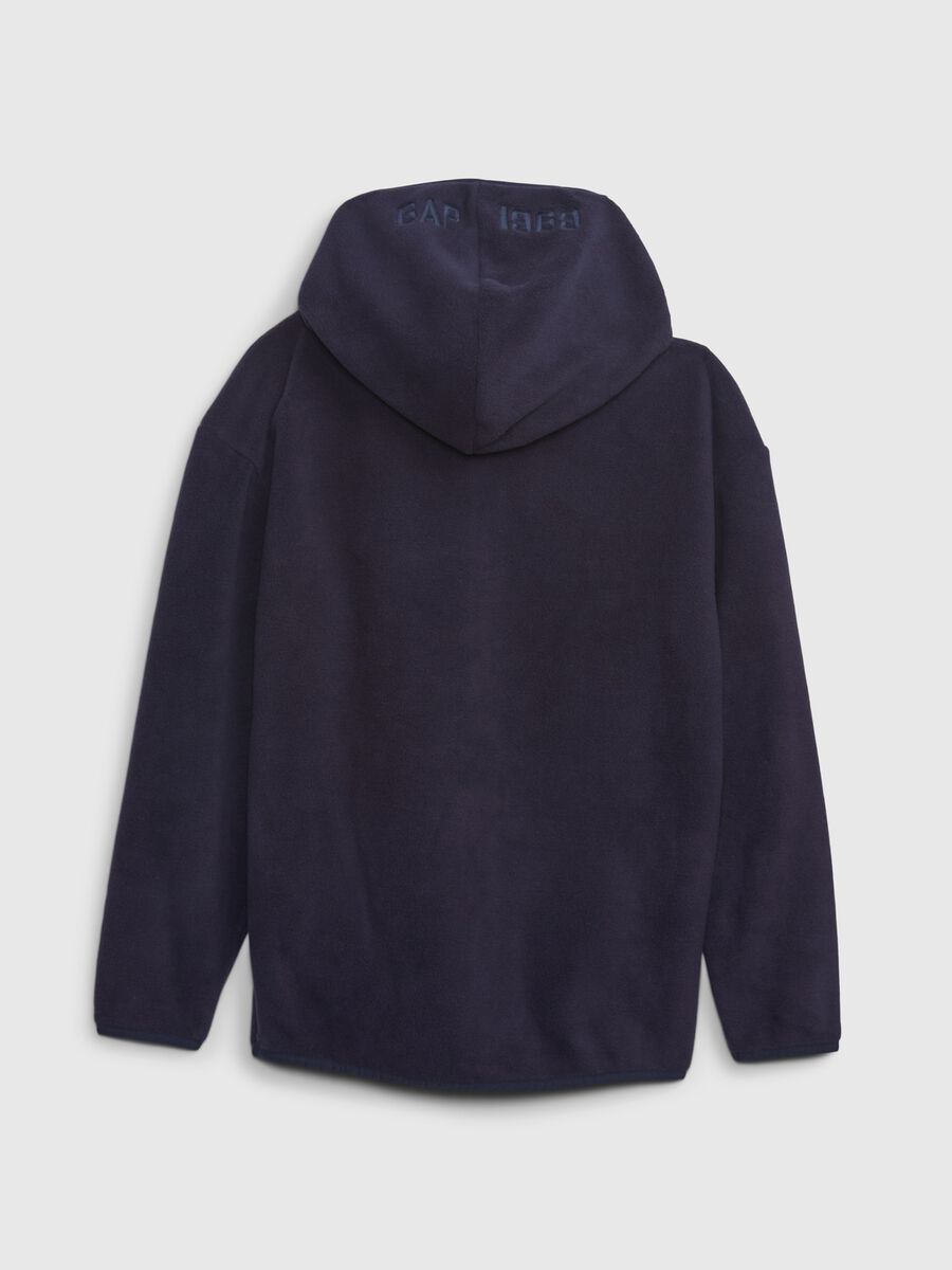Full-zip fleece hoodie and embroidered logo Boy_1