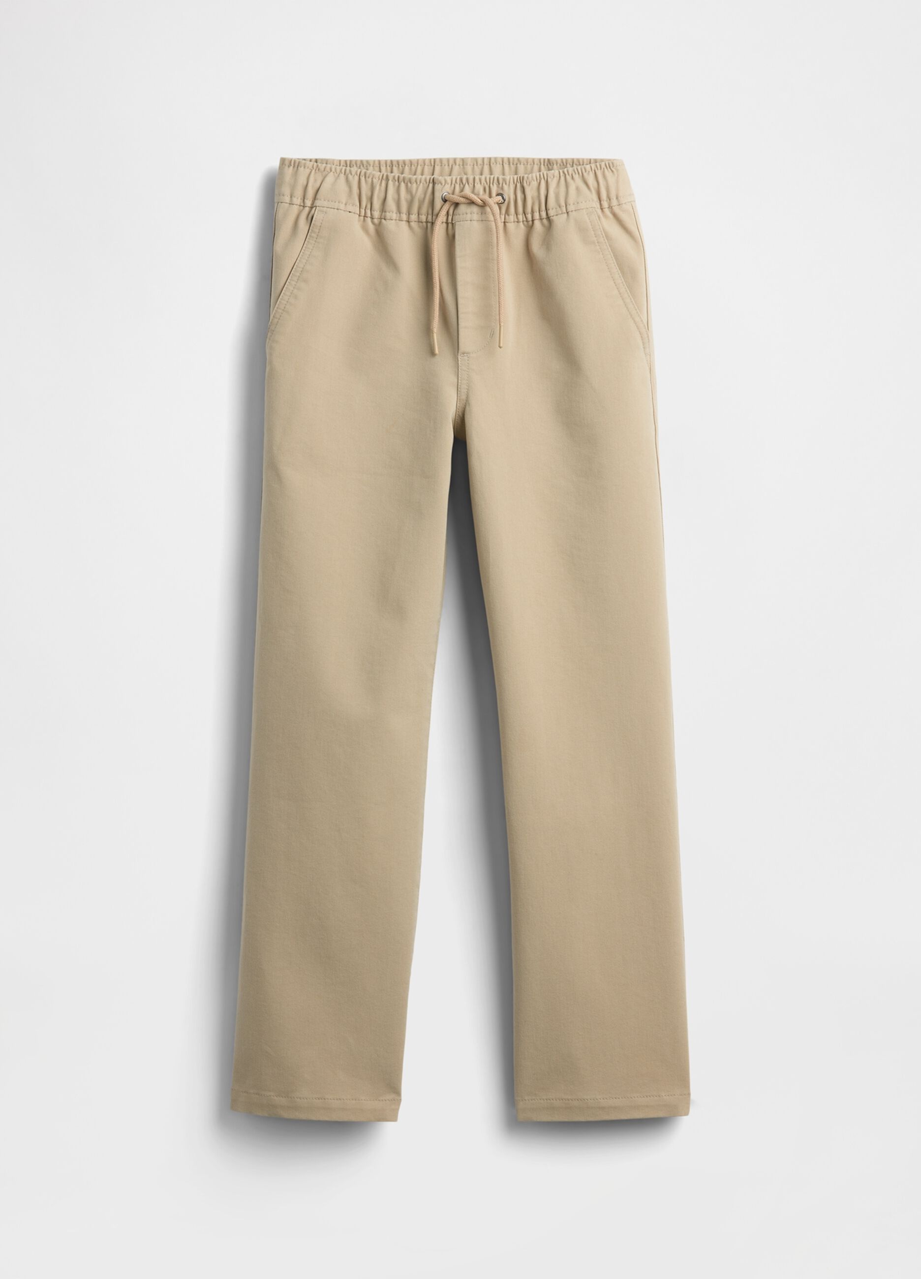 Pantaloni beige regular elasticizzati_3