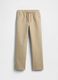 Pantaloni beige regular elasticizzati_3