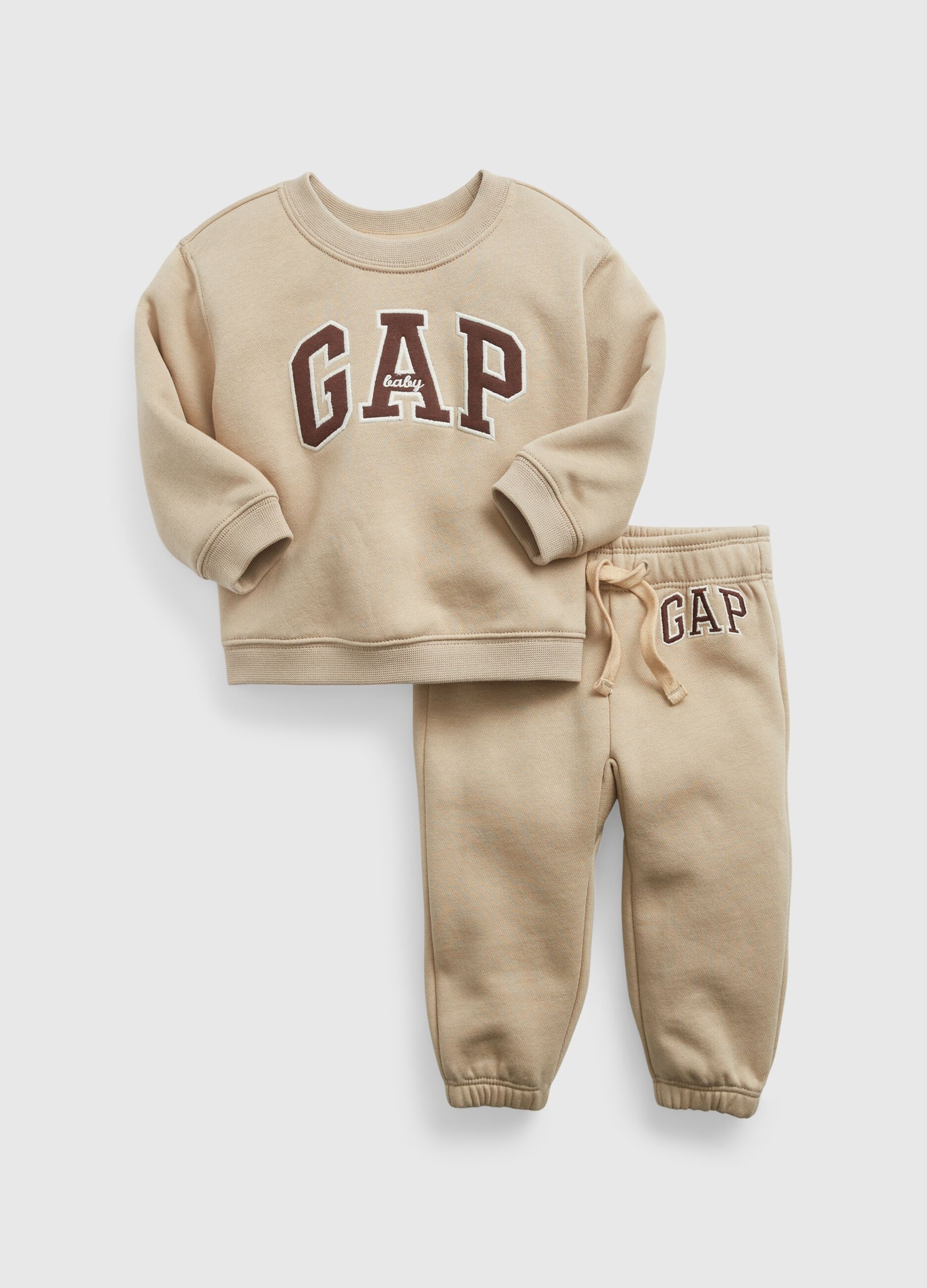 Jogging set in felpa con patch logo