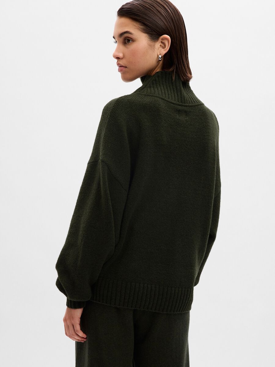 Oversized pullover with mock neck Woman_1