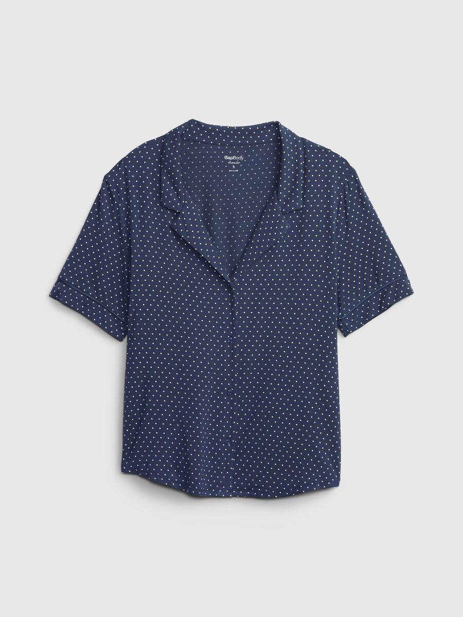 Polka dot pyjama top in stretch modal Woman_3