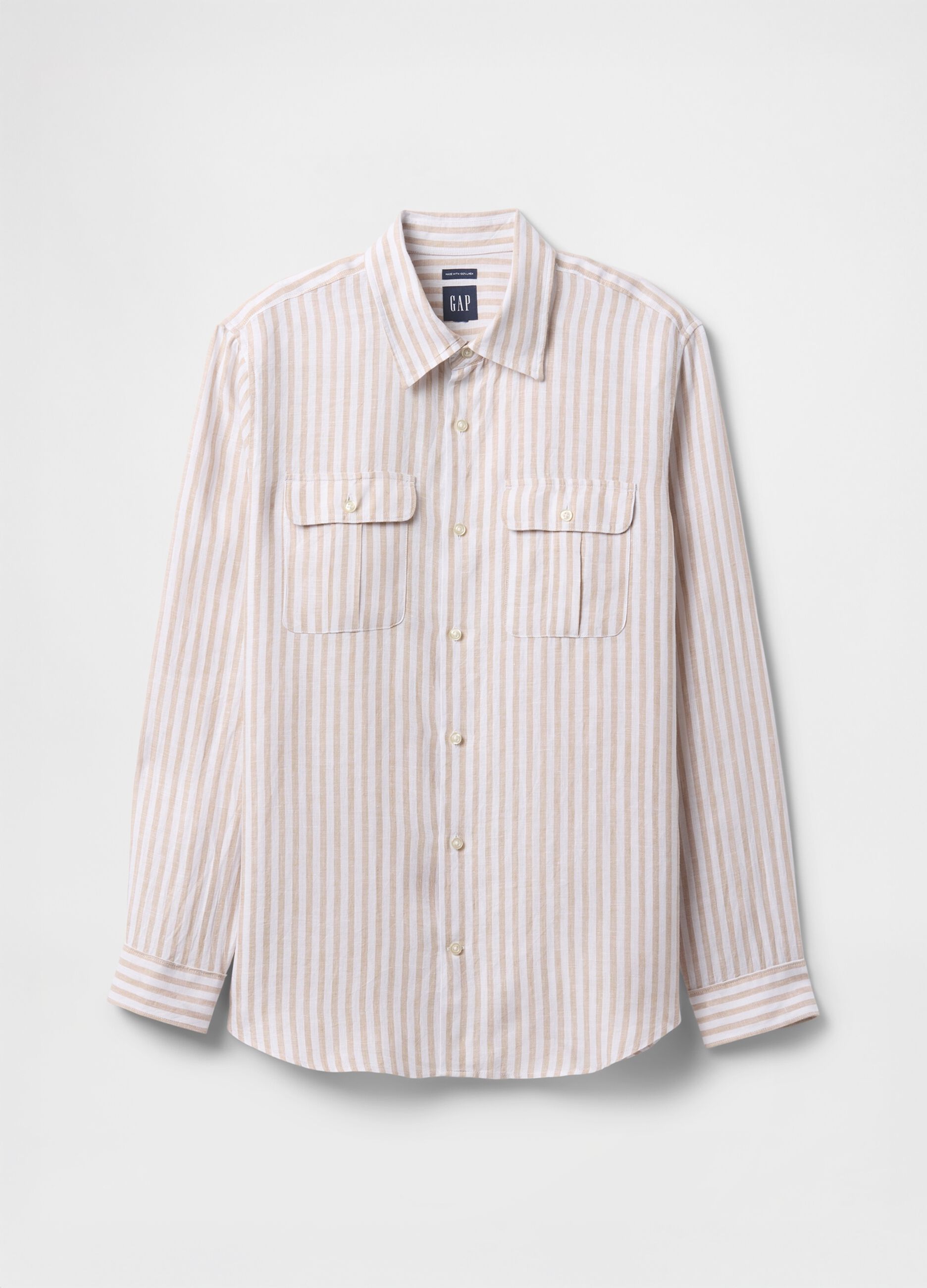 Camicia a righe beige e rosa_3