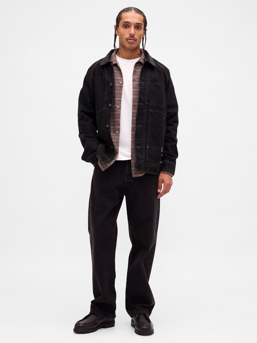 Black cotton jacket Man_2