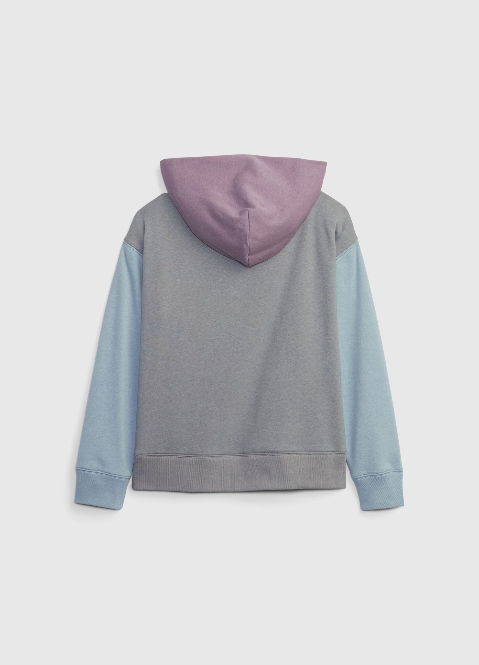 Colour block hoodie with embroidered logo_1