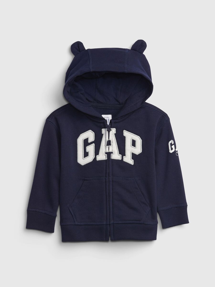 Full-zip hoodie with logo patch Newborn_0