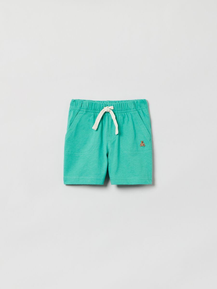Organic cotton shorts with drawstring Newborn_0