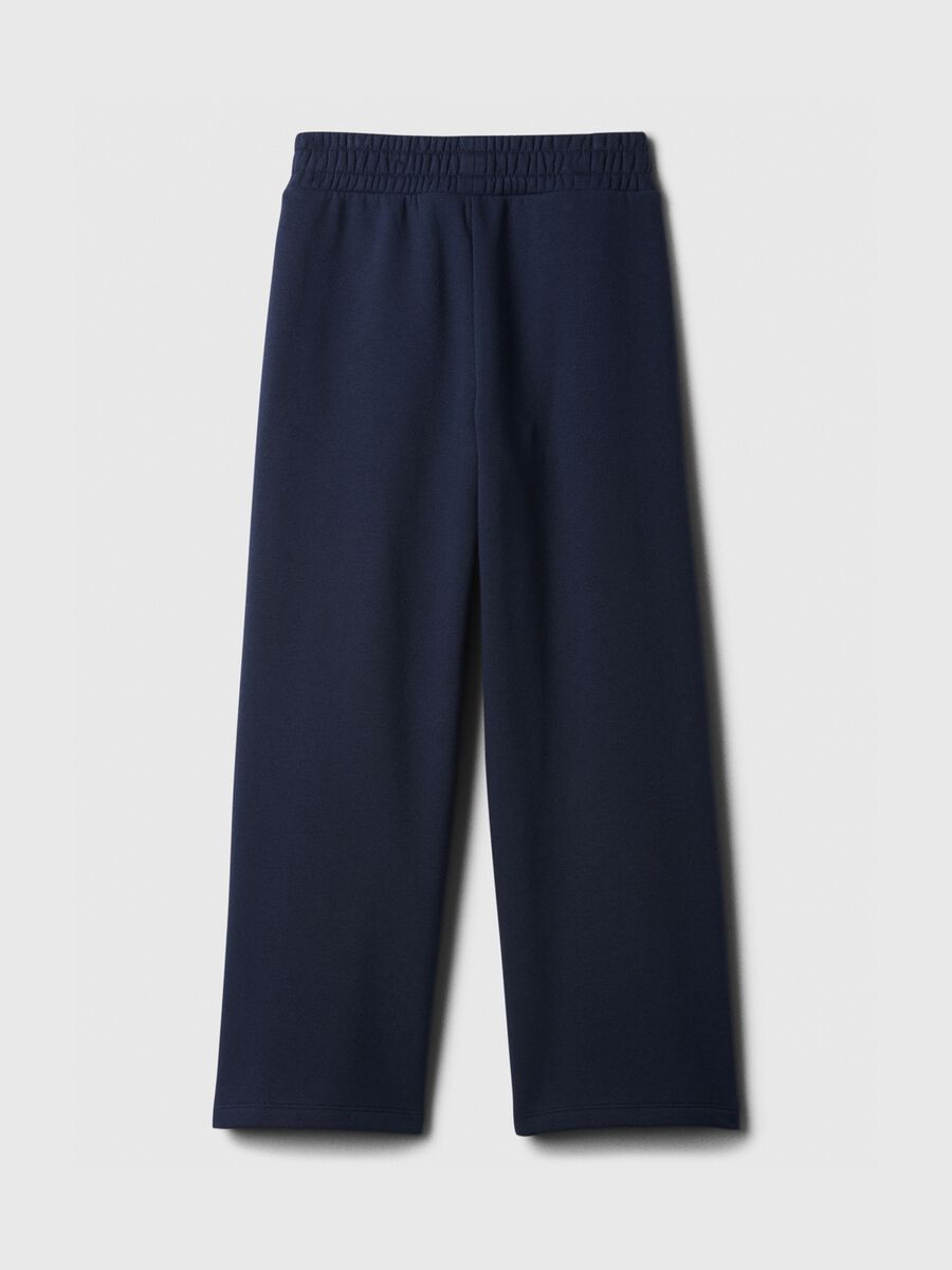 Joggers a gamba larga con stampa logo e arcobaleno Bambina_1