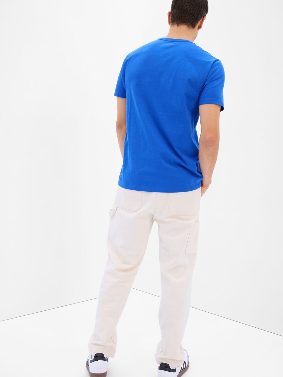 T-shirt in cotone con ricamo logo Uomo_1