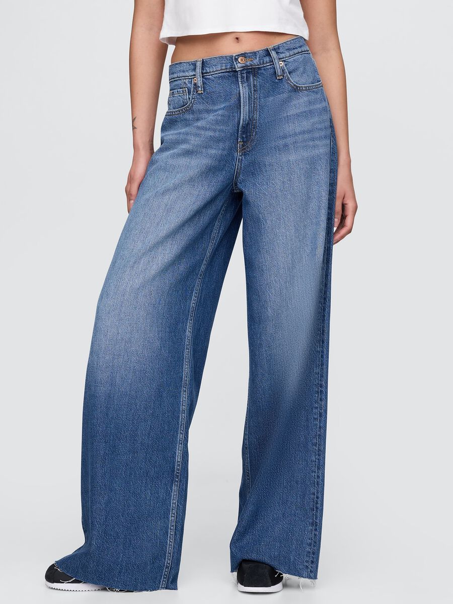 Pantaloni wide leg Gap in denim Donna_1