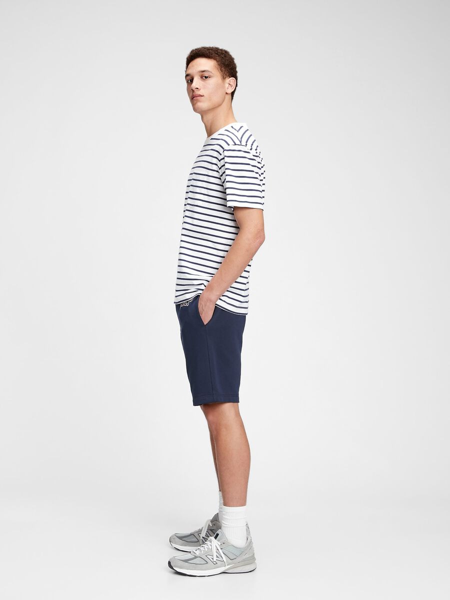 Bermuda jogger in felpa con ricamo logo Uomo_0