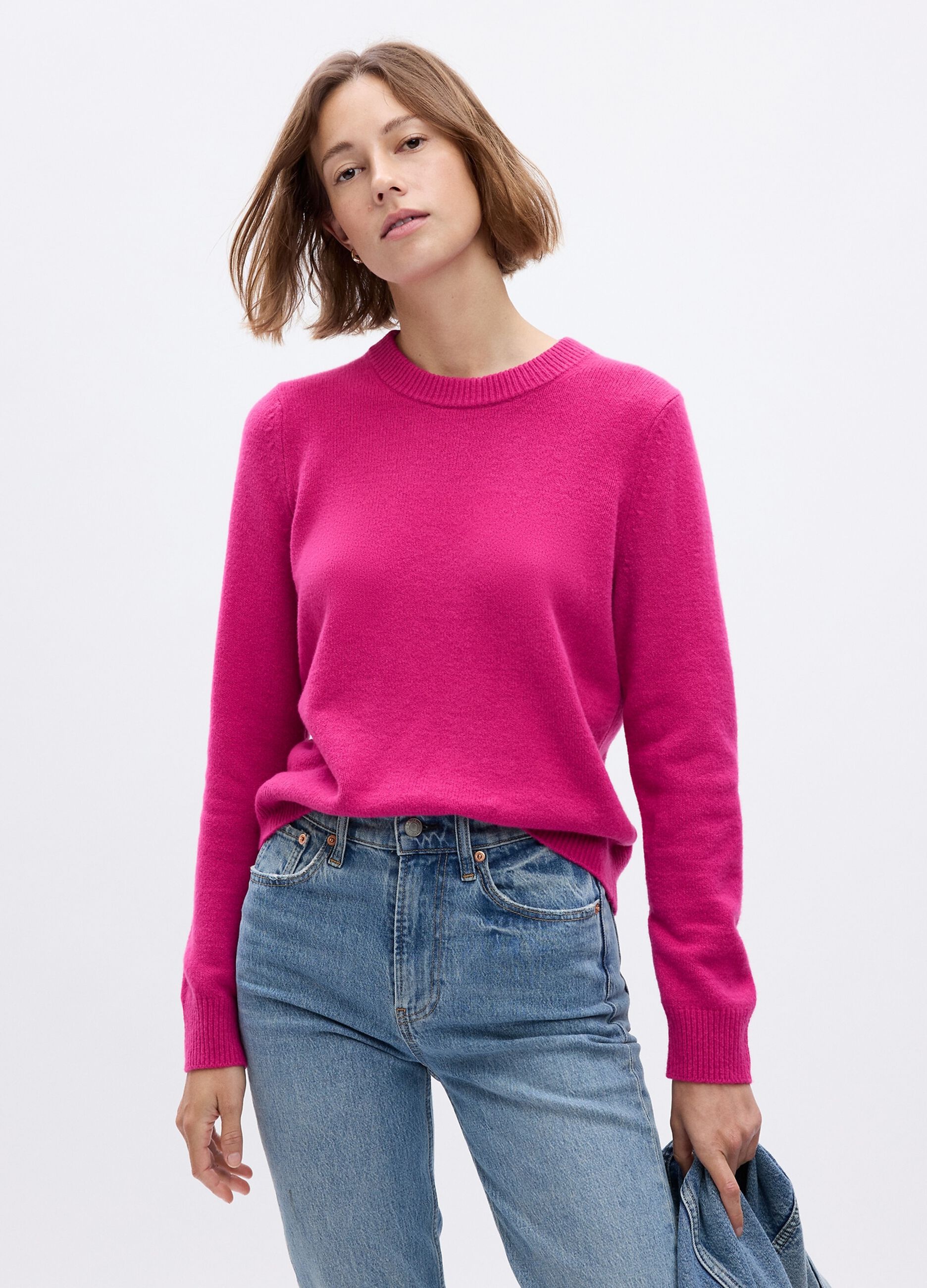 Pullover con scollo rotondo