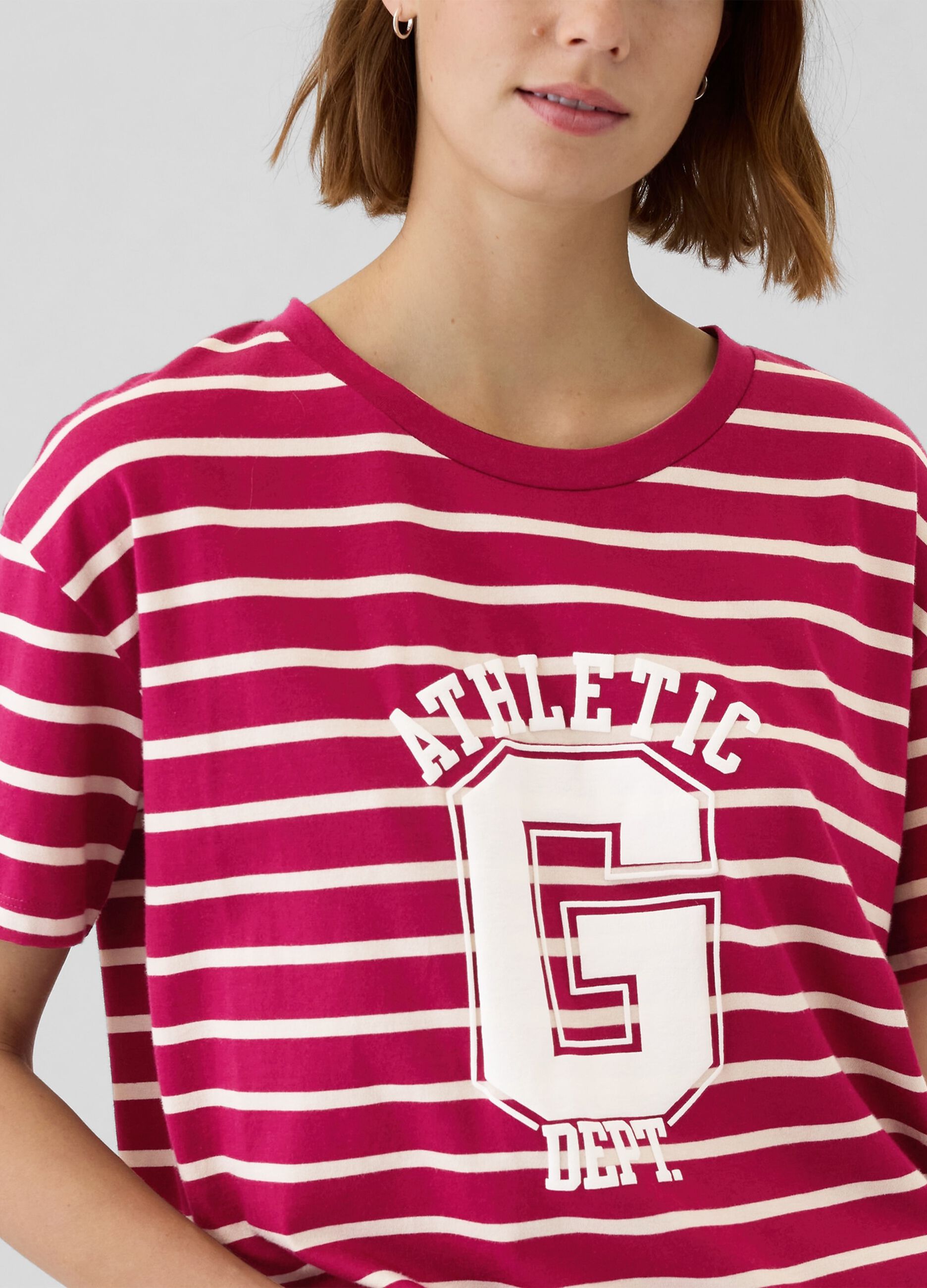 T-shirt in cotone bio stampa logo Athletic Dept._3