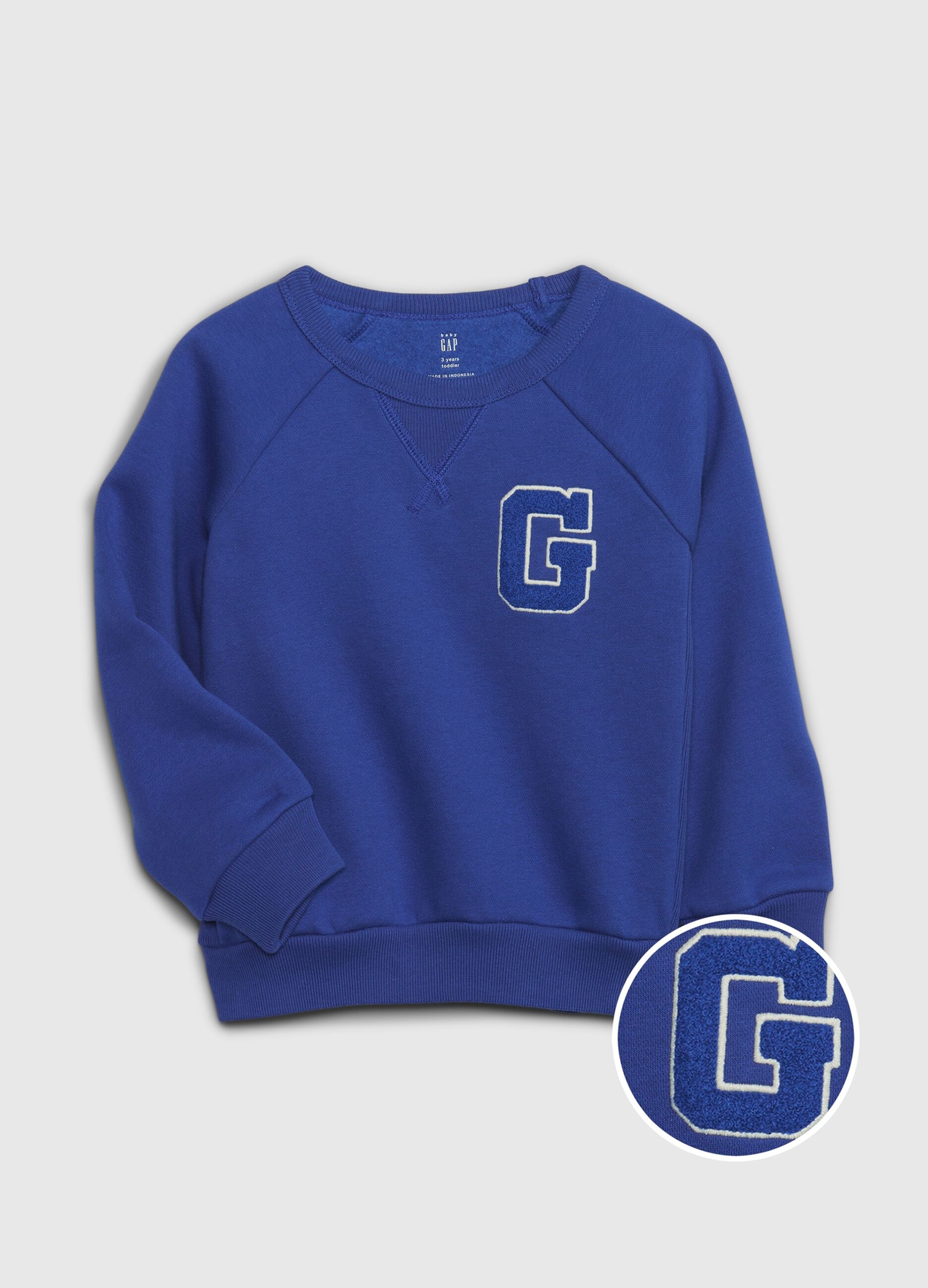 Sweatshirt with round neck and logo embroidery_1