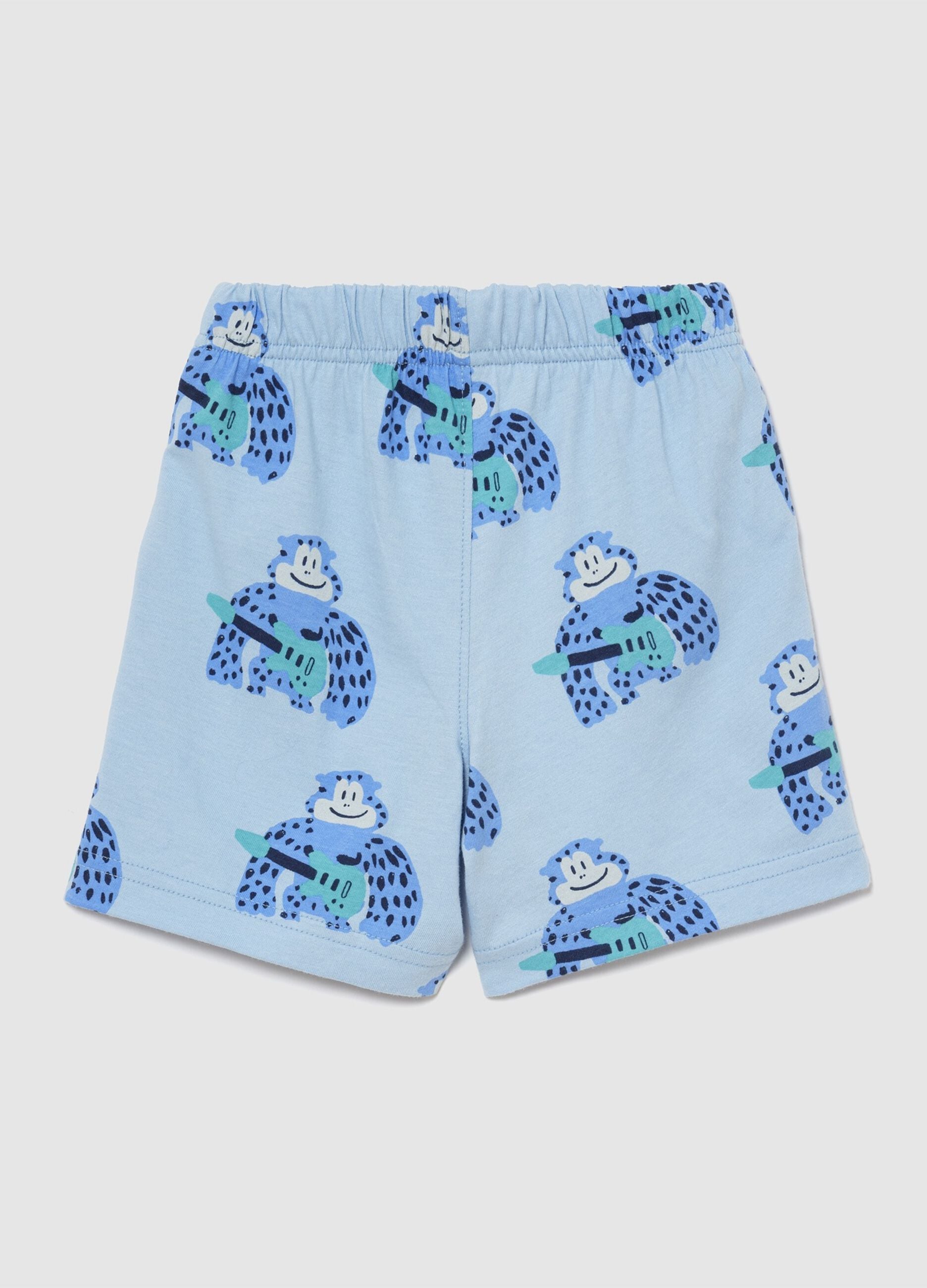 Shorts in puro cotone con stampa