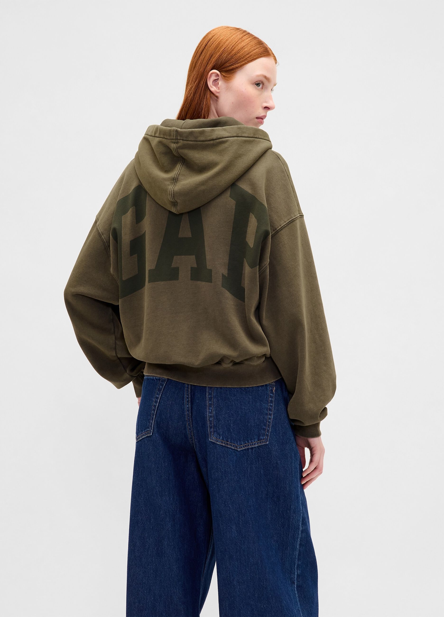 Green Gap Hoodie in Cotton Blend_1