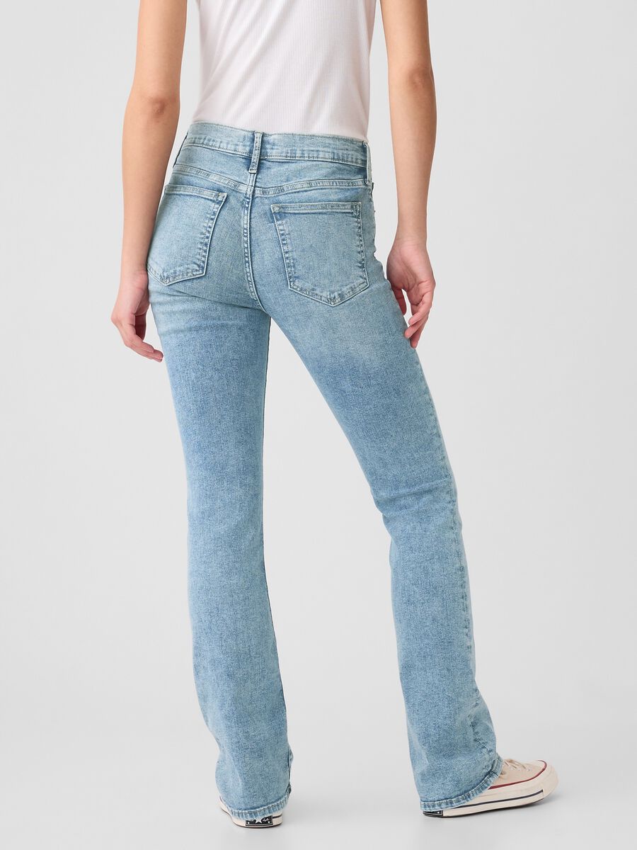Flare-fit mini bootcut jeans with mid-rise waist Woman_2