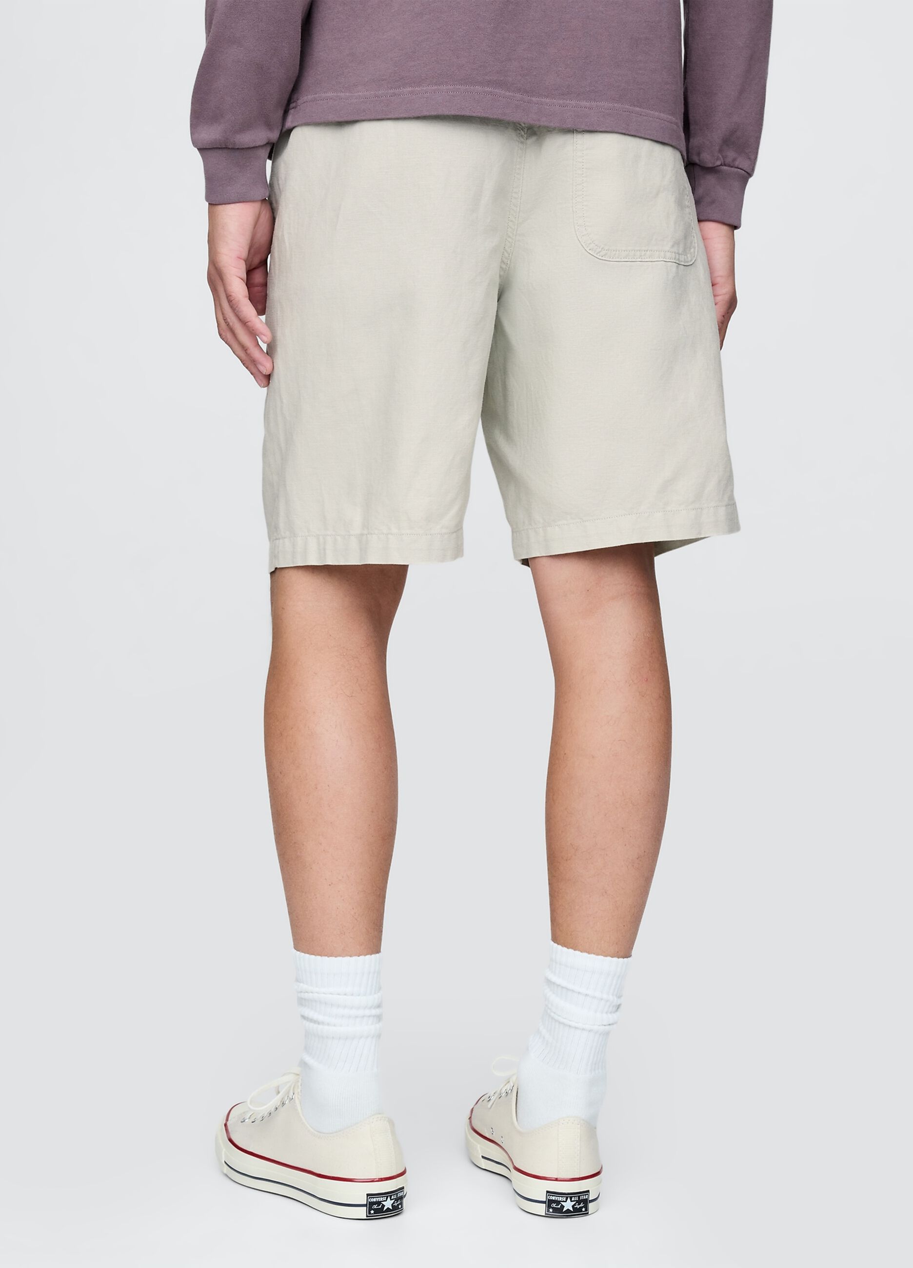 Pantaloncini beige in lino e cotone Gap_2