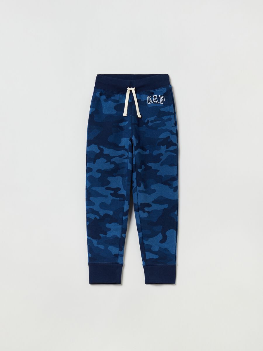 Plush camo joggers with embroidered logo Boy_0