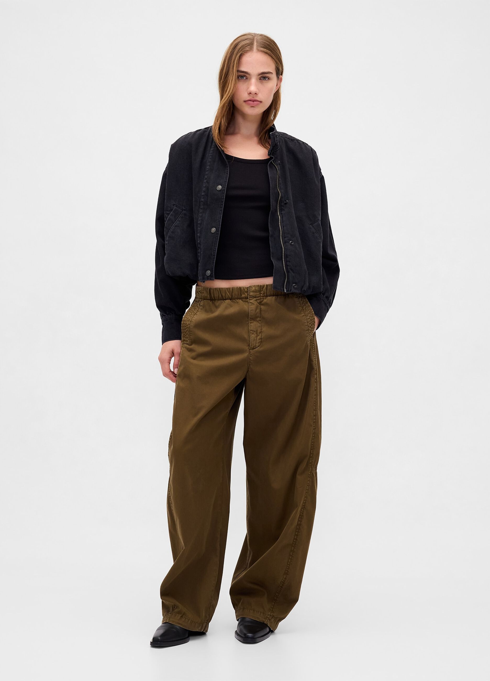 T-shirt elasticizzata a maniche corte