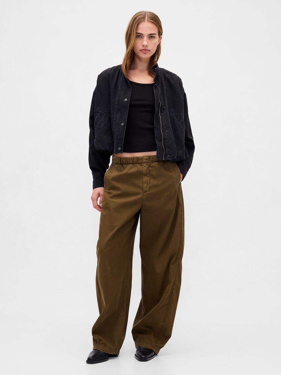 Black short sleeve stretch t-shirt Woman_2