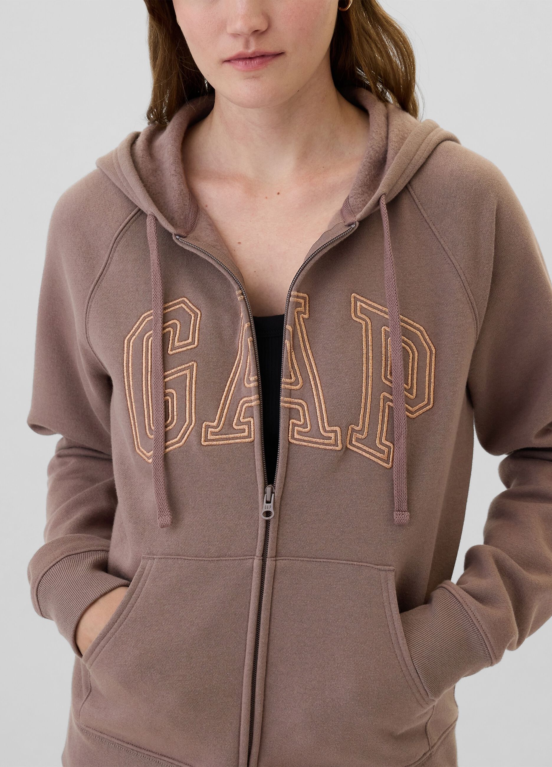 Felpa con cappuccio ricamo logo_2