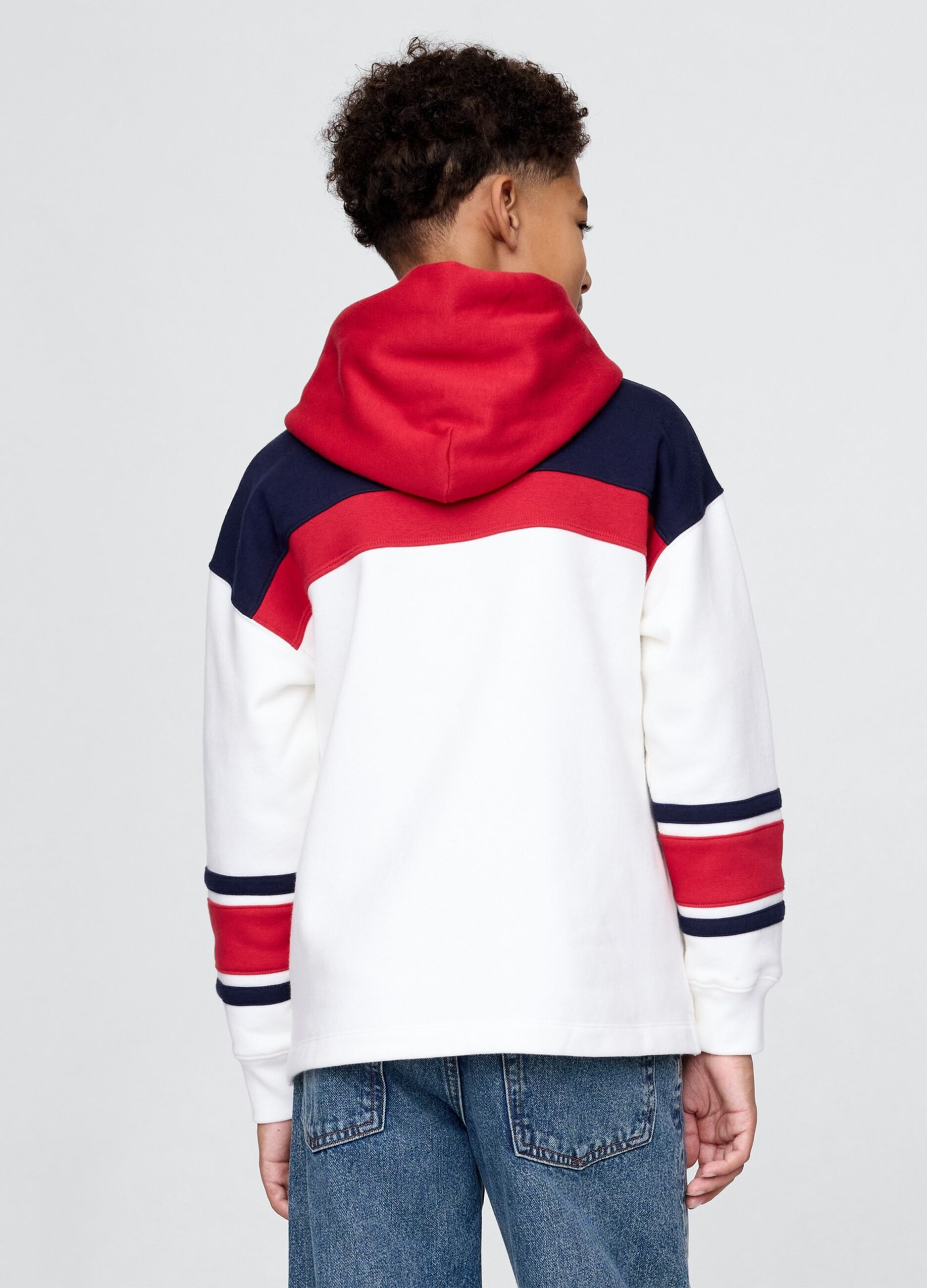 Felpa con cappuccio color block GAP Kids_2