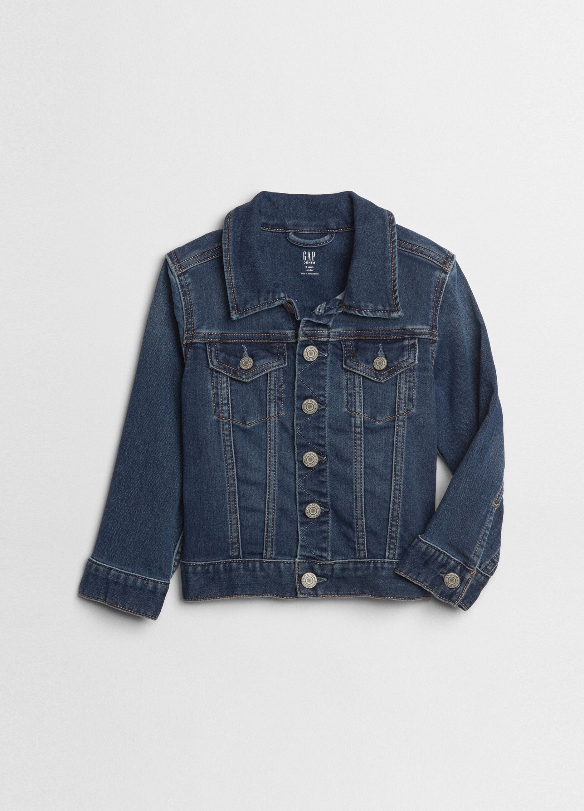 Stretch denim jacket with fading