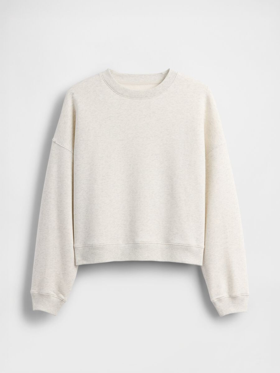 Felpa bianca in misto cotone Donna_4