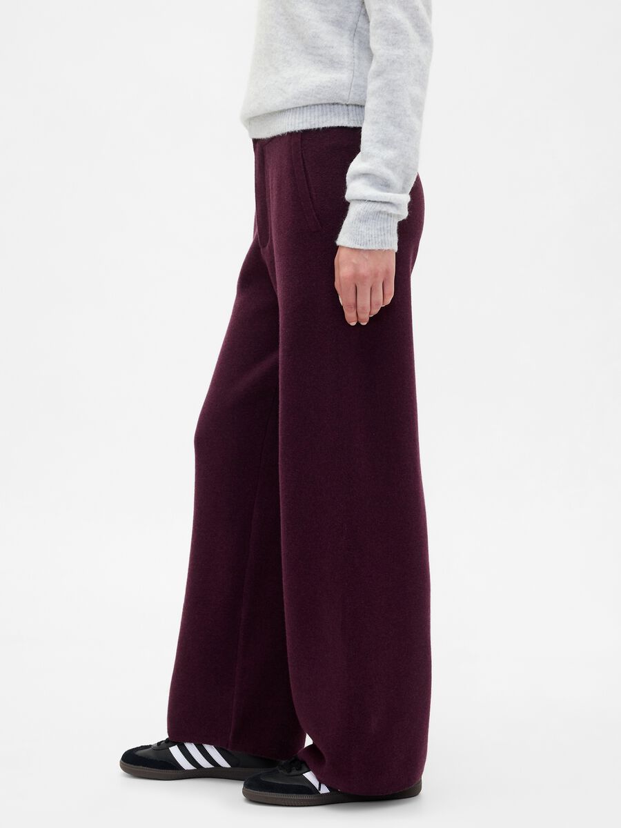 Pantaloni viola da donna in misto cotone Donna_3