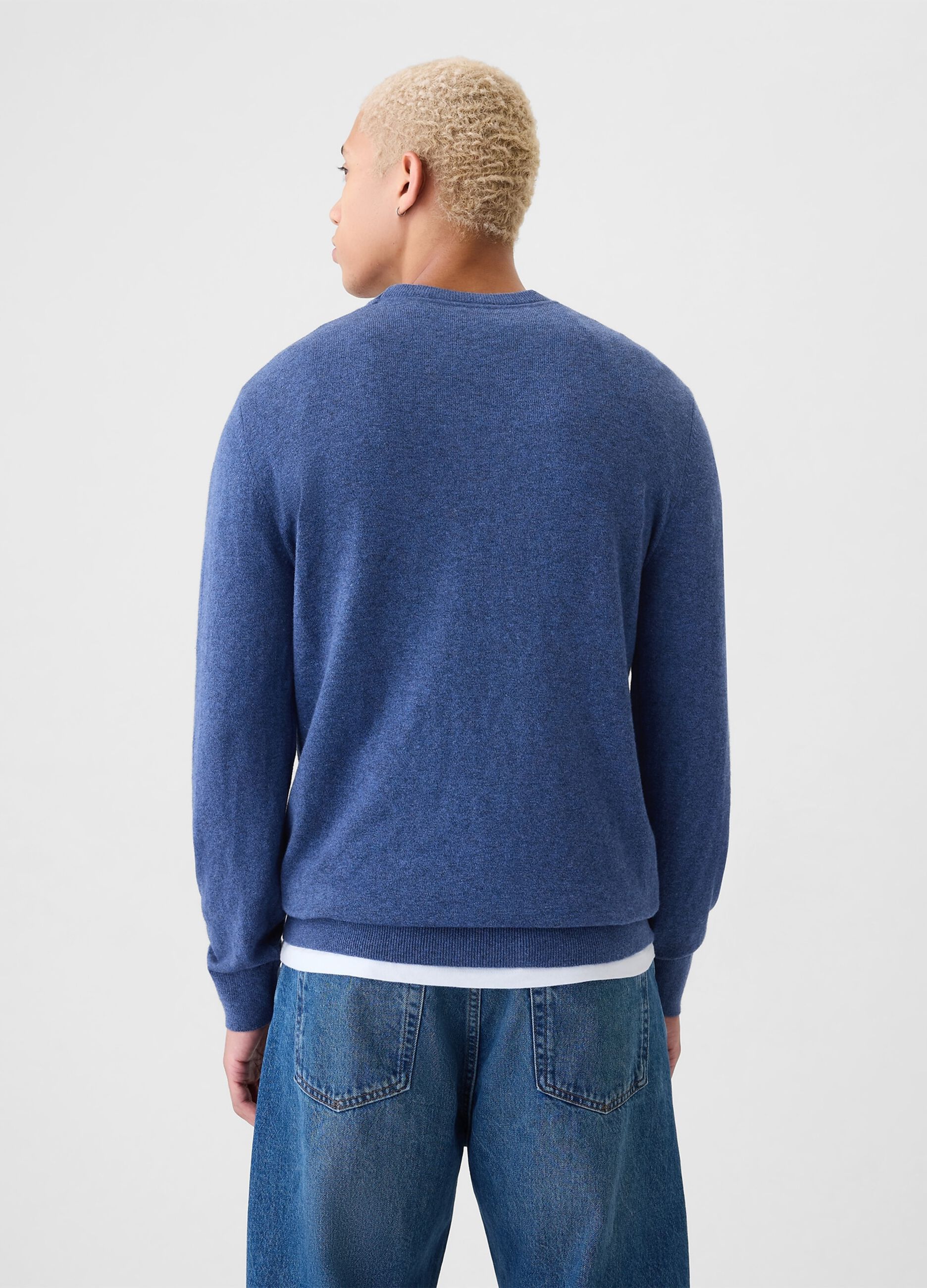 Pullover mélange con scollo rotondo_2