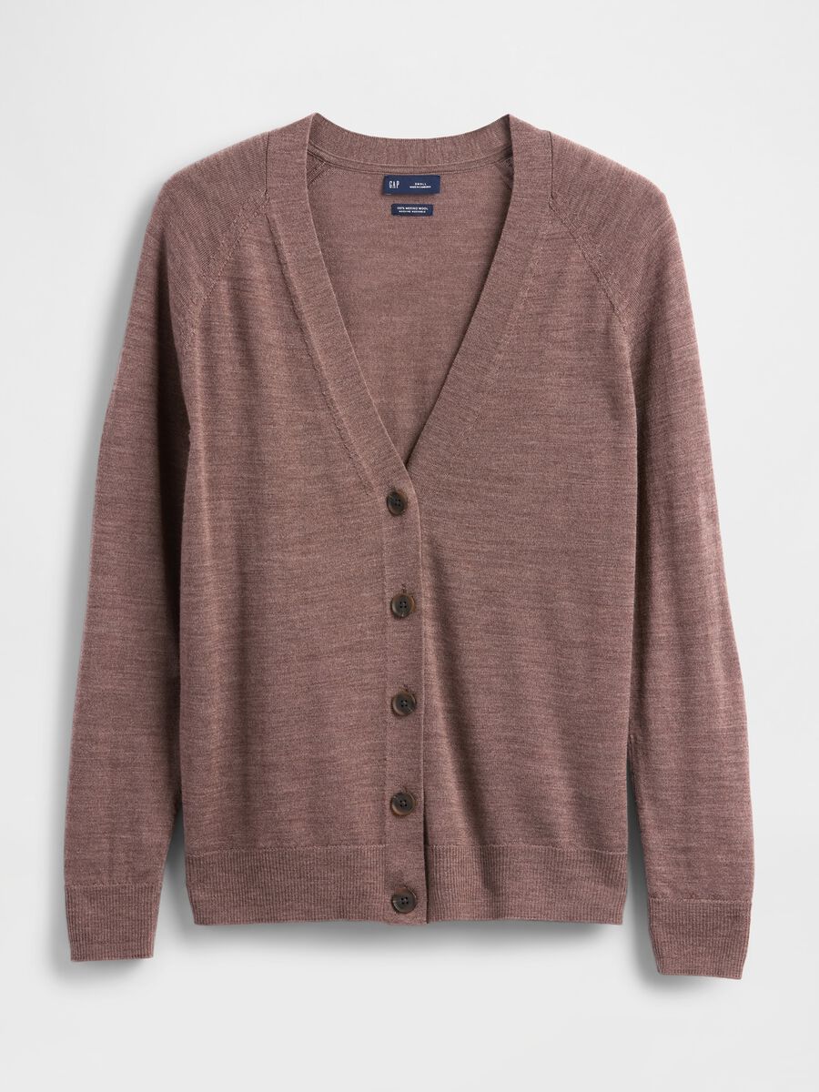Brown wool cardigan Woman_4