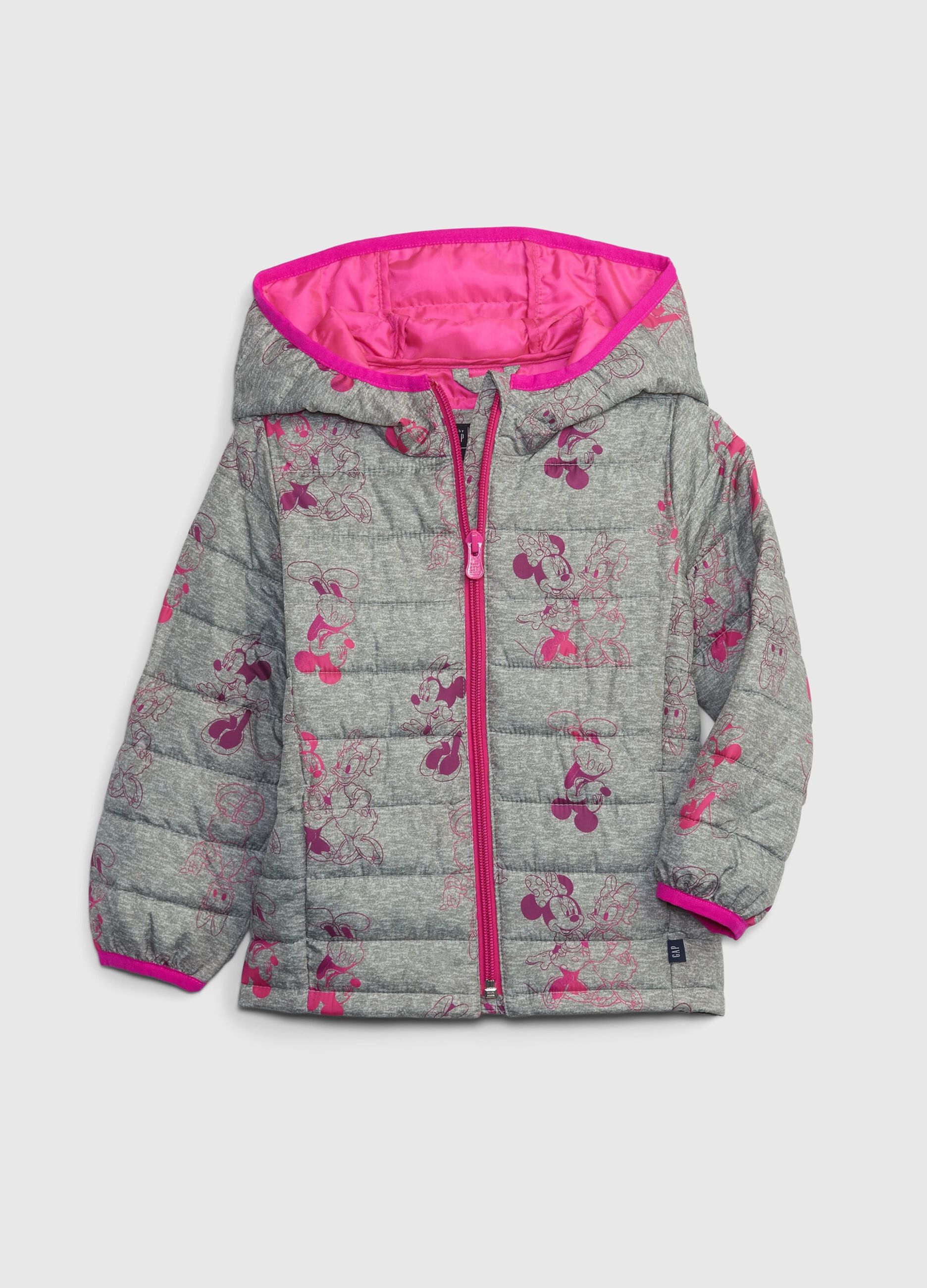 Full-zip Disney Minnie and Daisy Duck puffer jacket