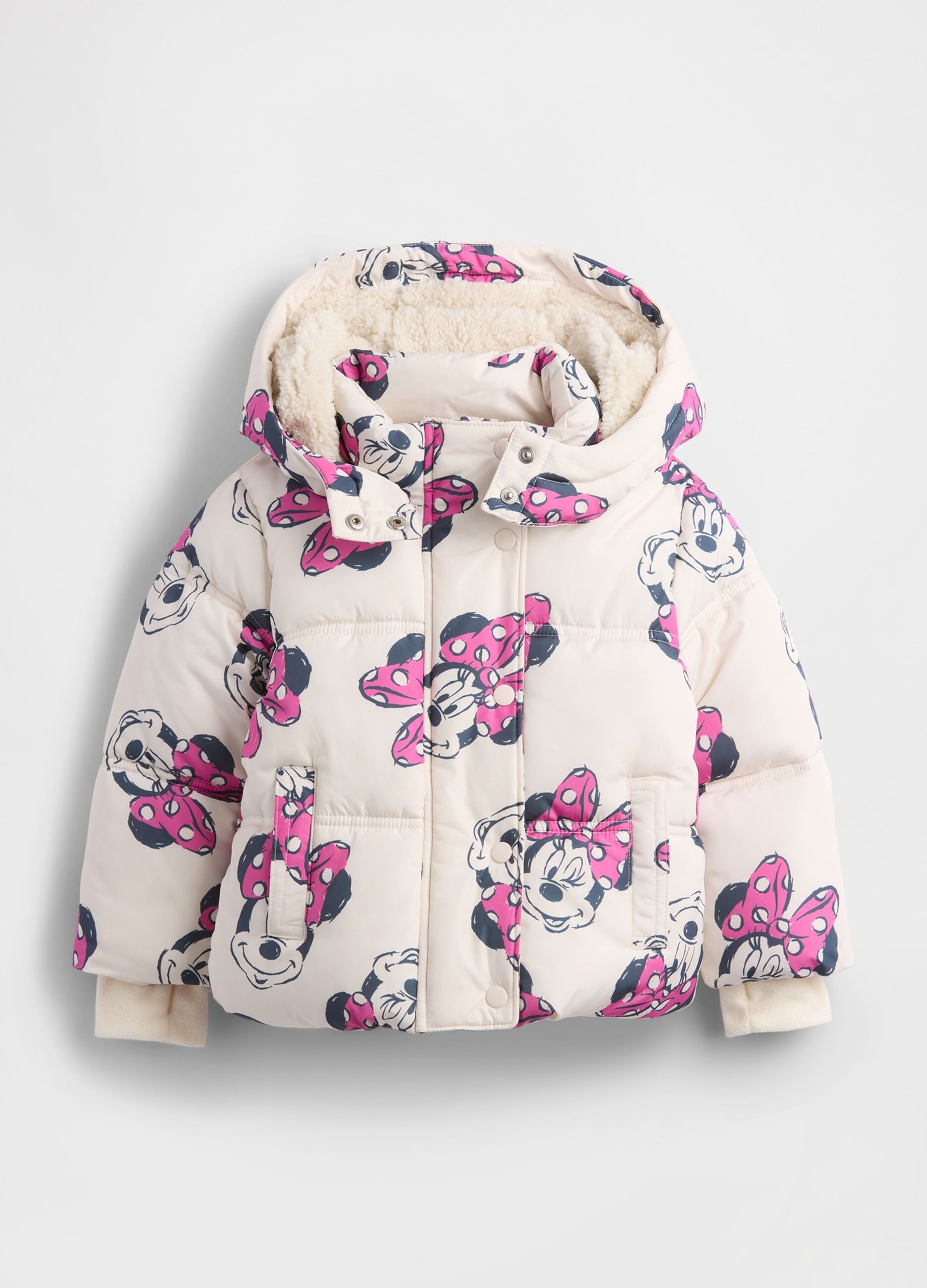 Giacca imbottita beige con stampa Disney