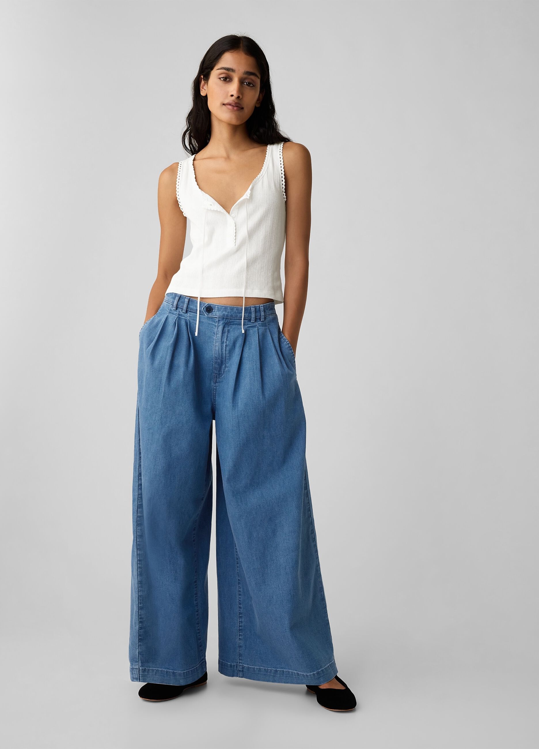 GAP for DÔEN pointelle tank top