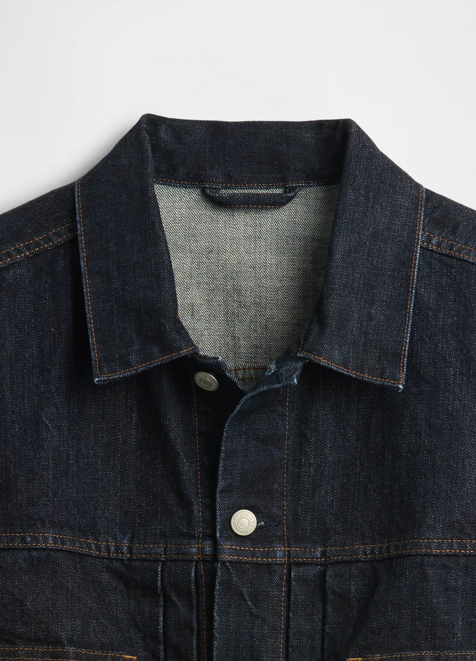 Giacca denim blu in cotone_4
