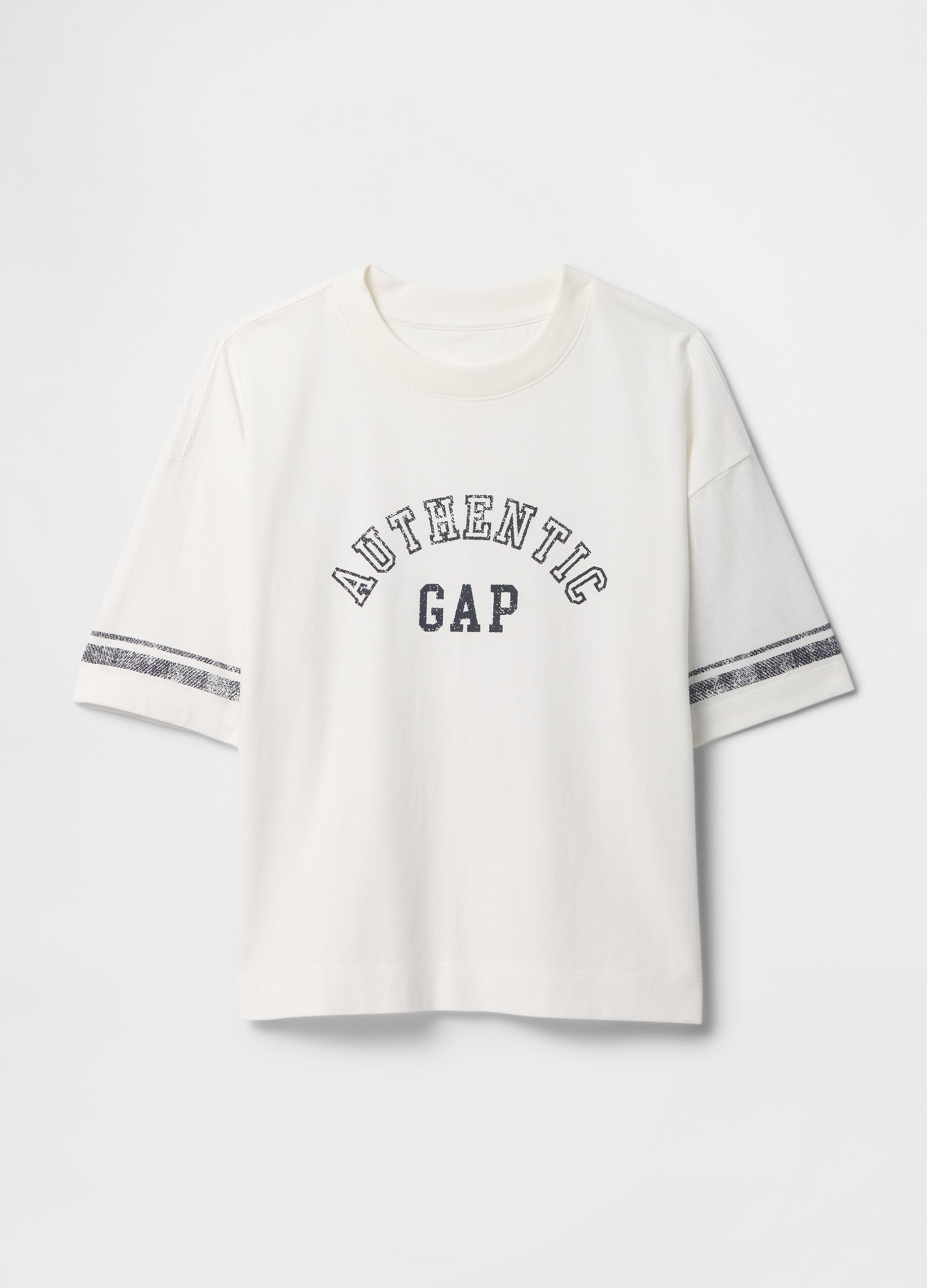 T-shirt corta in cotone bianco Gap_4