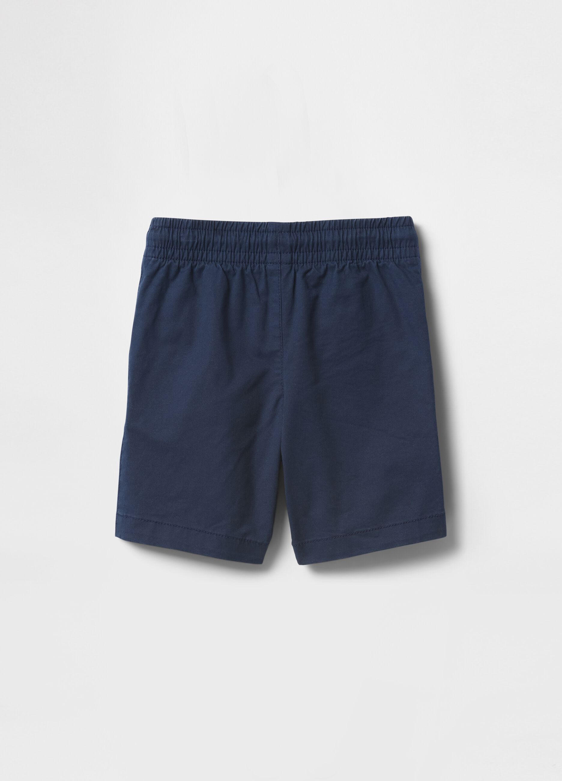 Bermuda in cotone stretch con coulisse_1