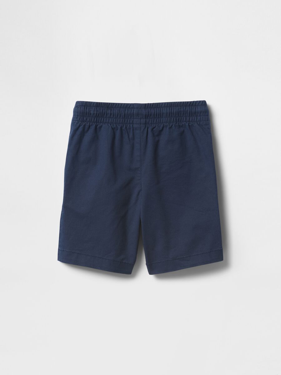 Bermuda in cotone stretch con coulisse Bimbo_1