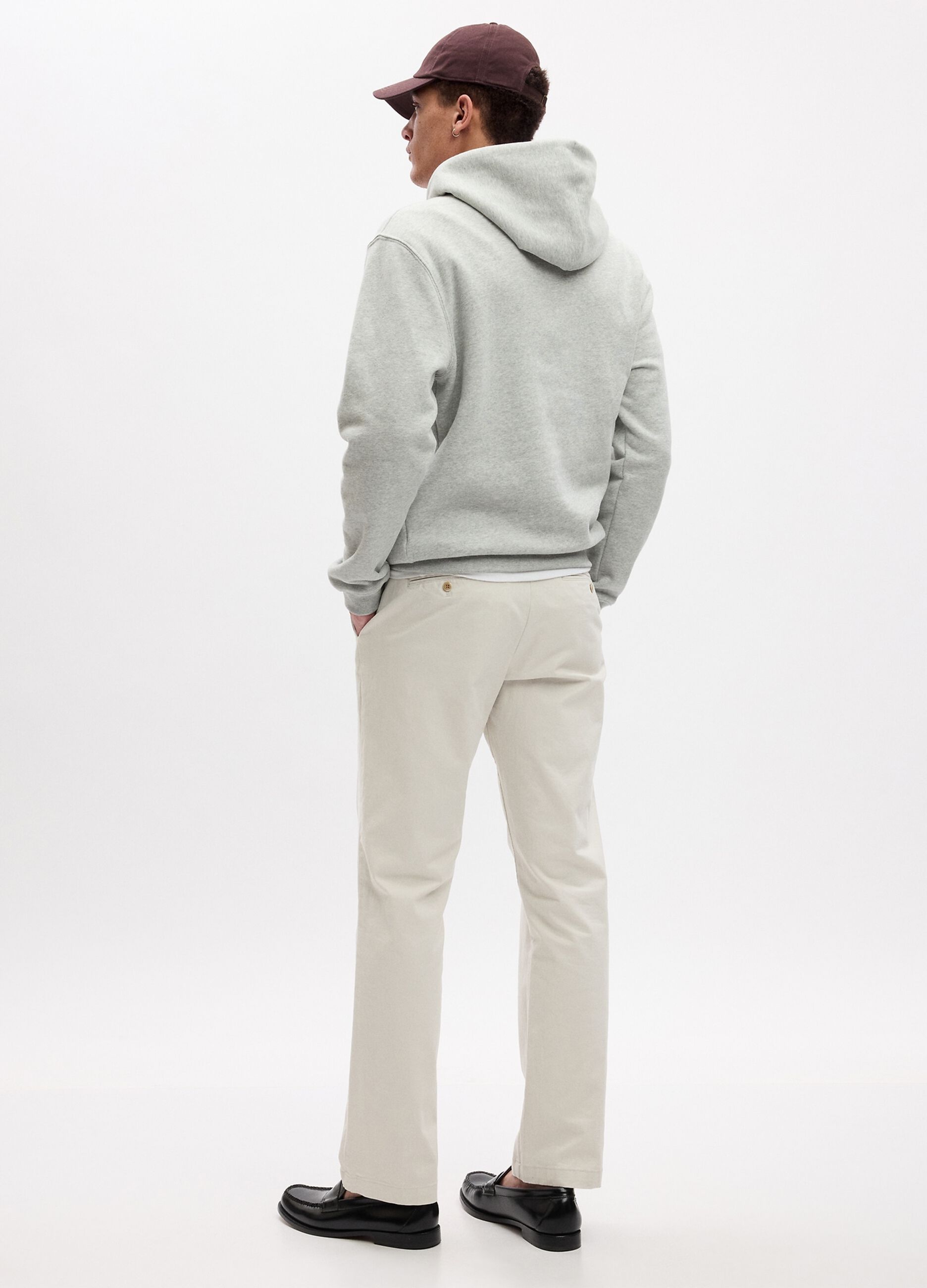 Pantalone straight fit in cotone stretch_2
