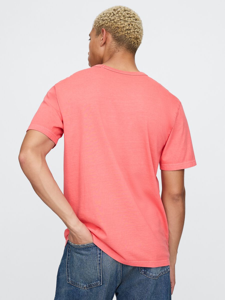 Pink Cotton Gap T-Shirt Man_2