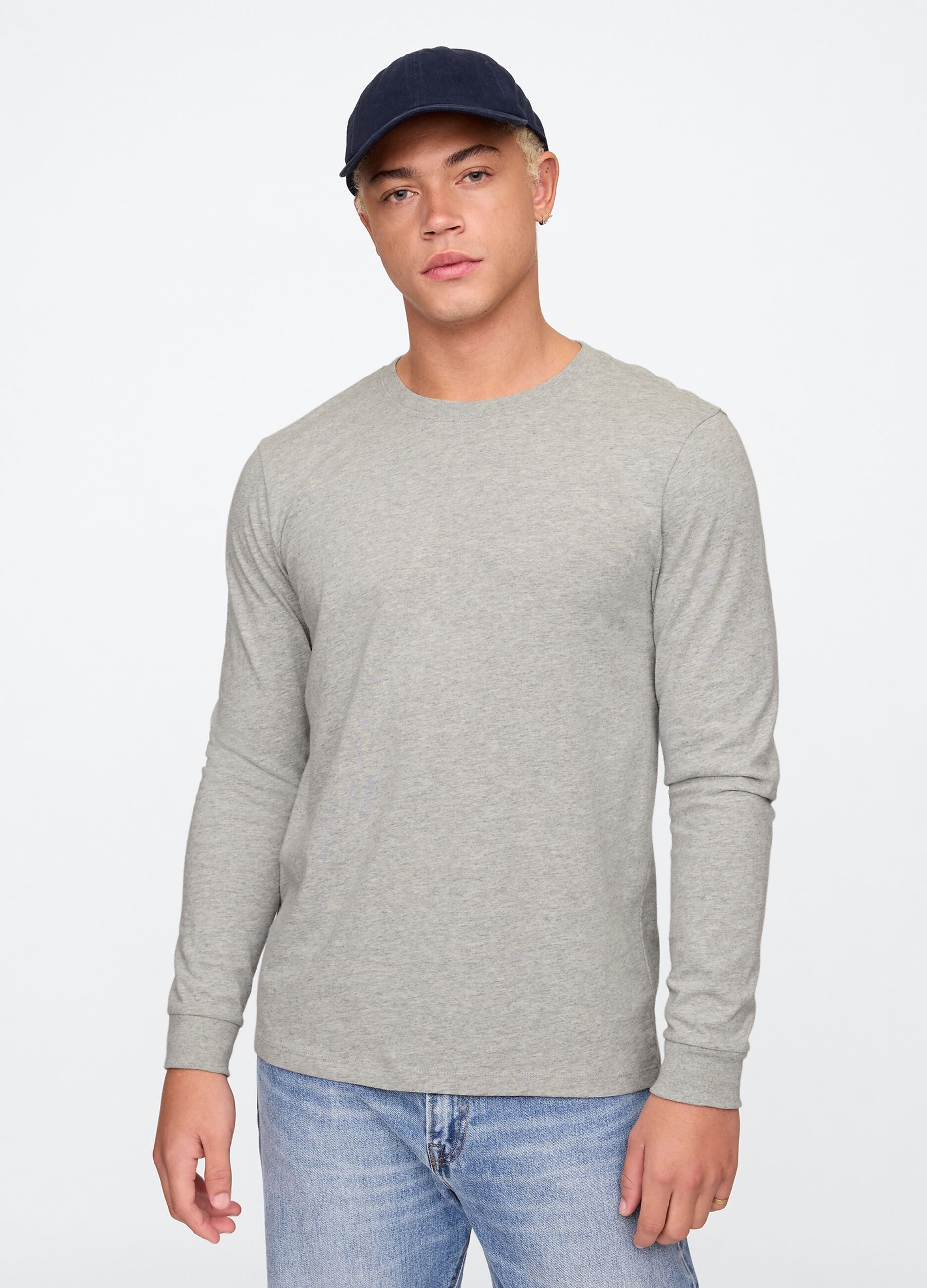 Long-sleeved T-shirt in organic cotton