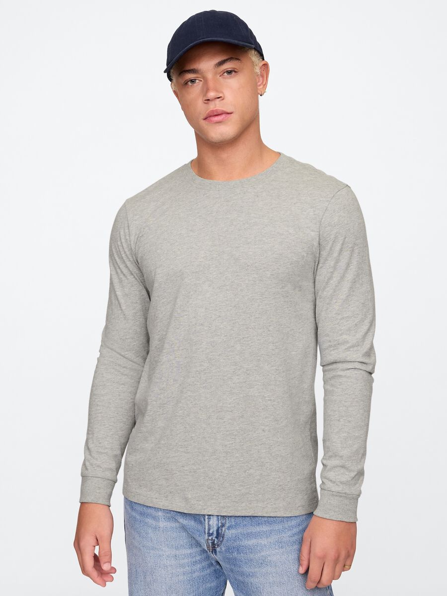 T-shirt a maniche lunghe in cotone bio Uomo_0