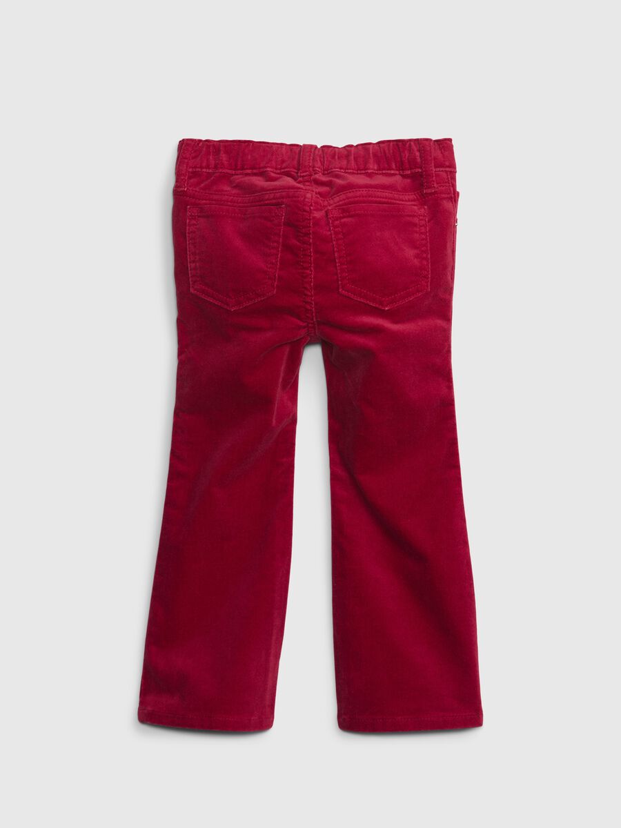 Flare-fit velvet trousers Newborn Boy_1