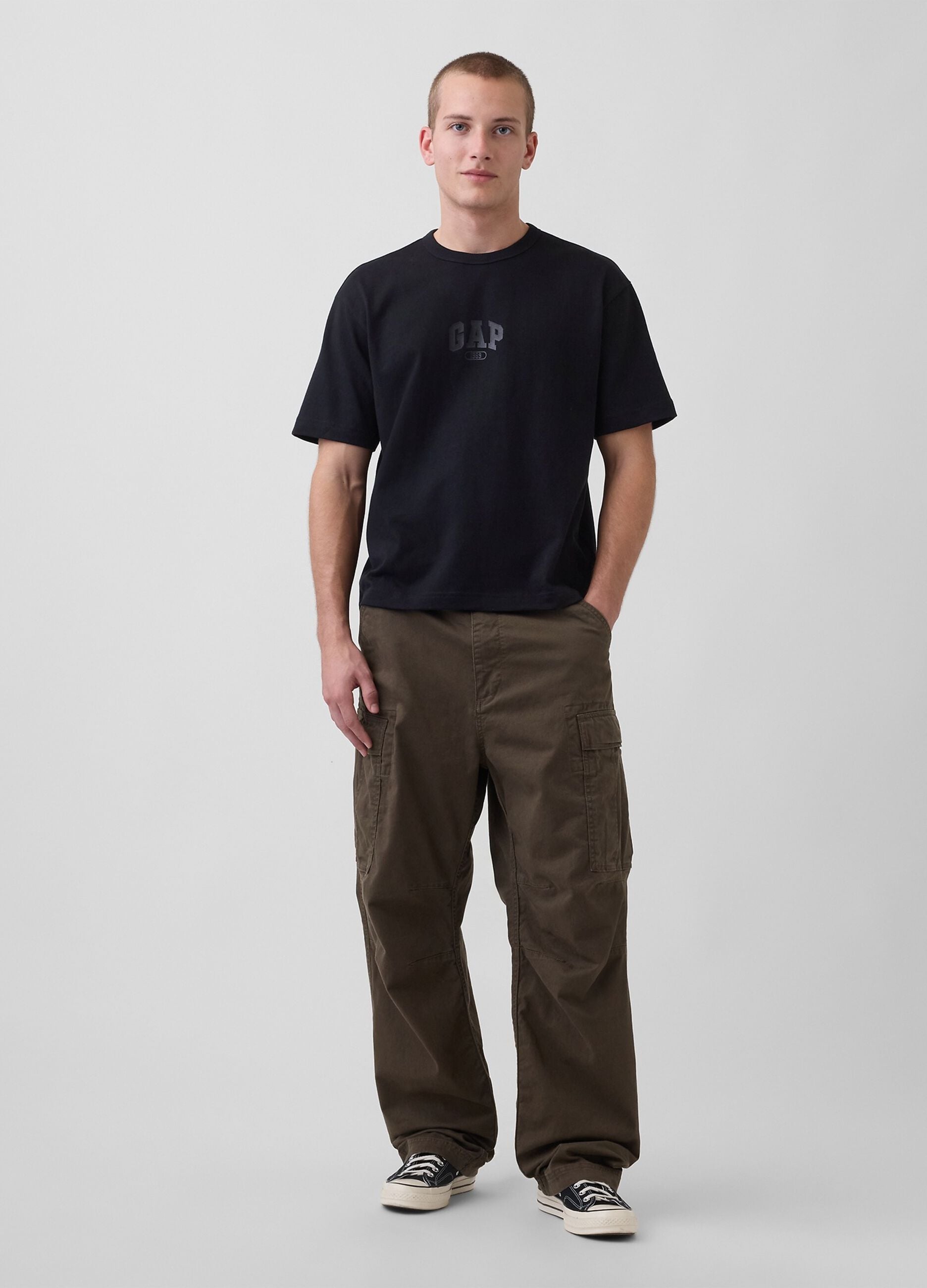 T-shirt in puro cotone a maniche corte con logo GAP