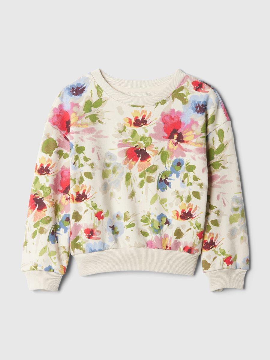 Floral sweatshirt in French terry Baby Girl_0