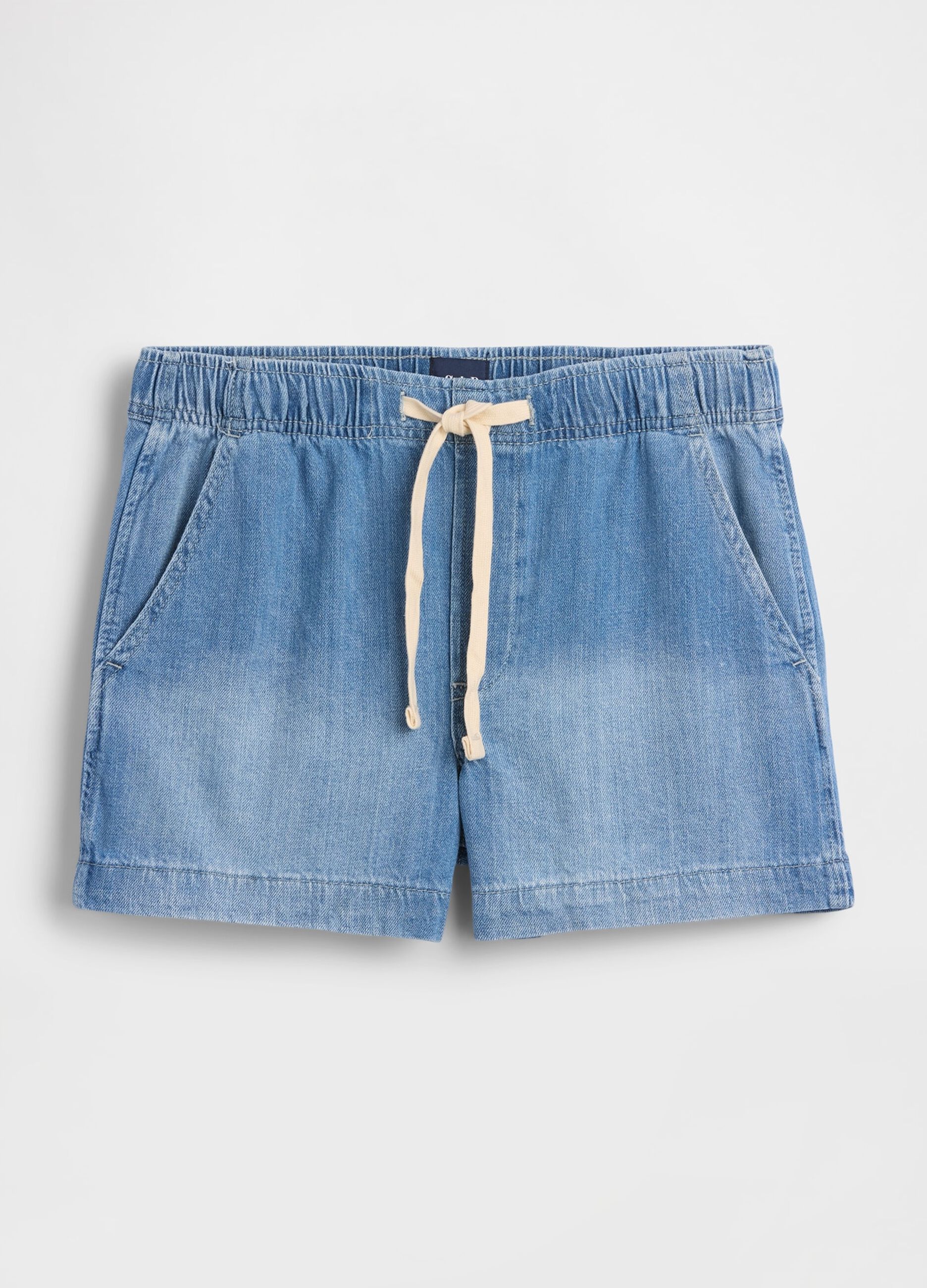 Shorts denim in misto cotone e lyocell